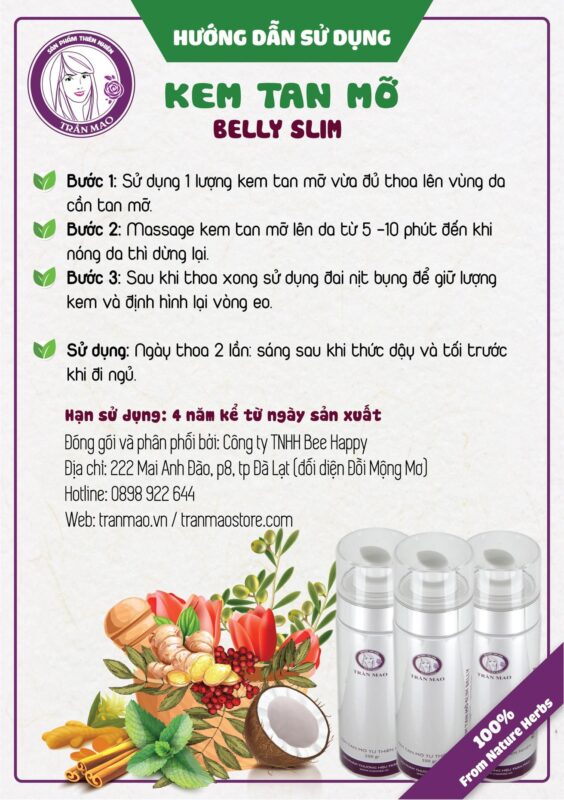 Công dụng kem tan mỡ slim belly