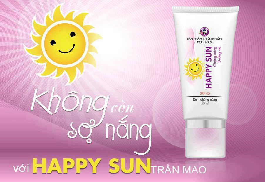Kem chống nắng gấc Happy Sun Trần Mao SPF 50