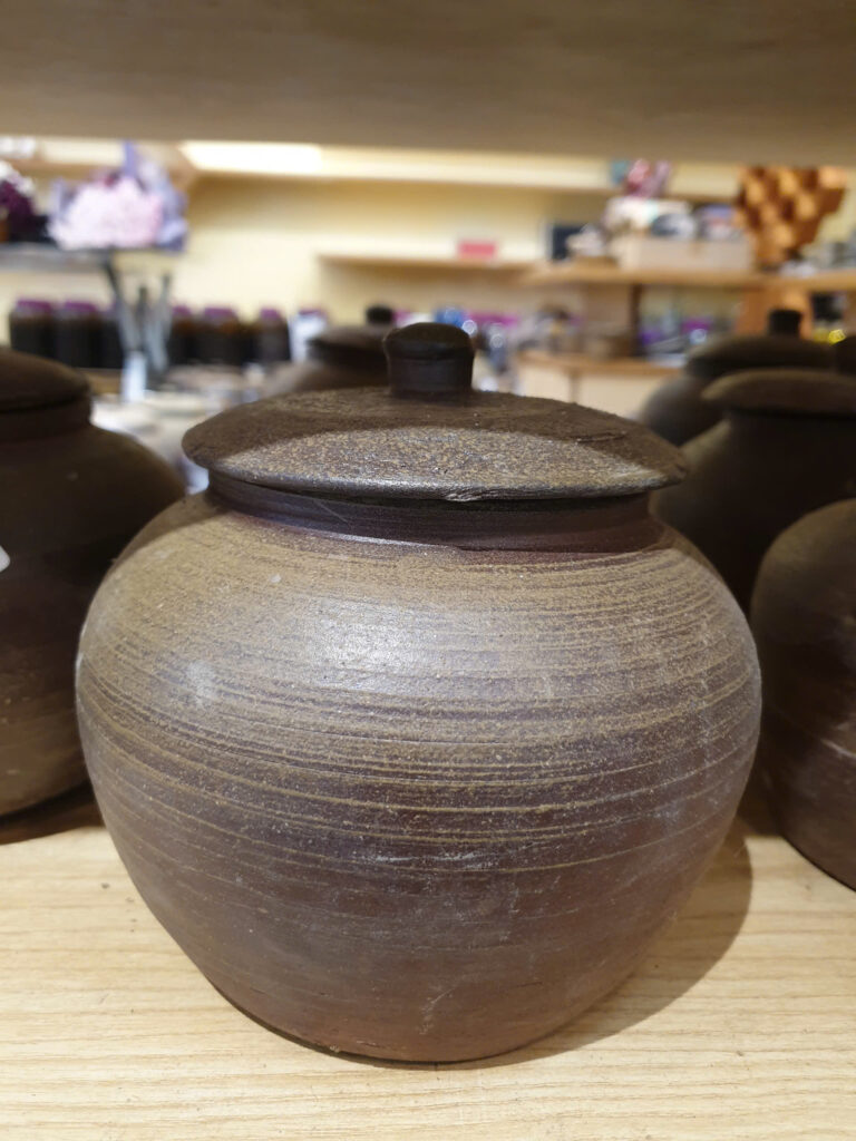 GỐM SÀNH - TRỞ VỀ VỚI ĐẤT MẸ Hũ sành tròn 1 lít đỏ 110k-4