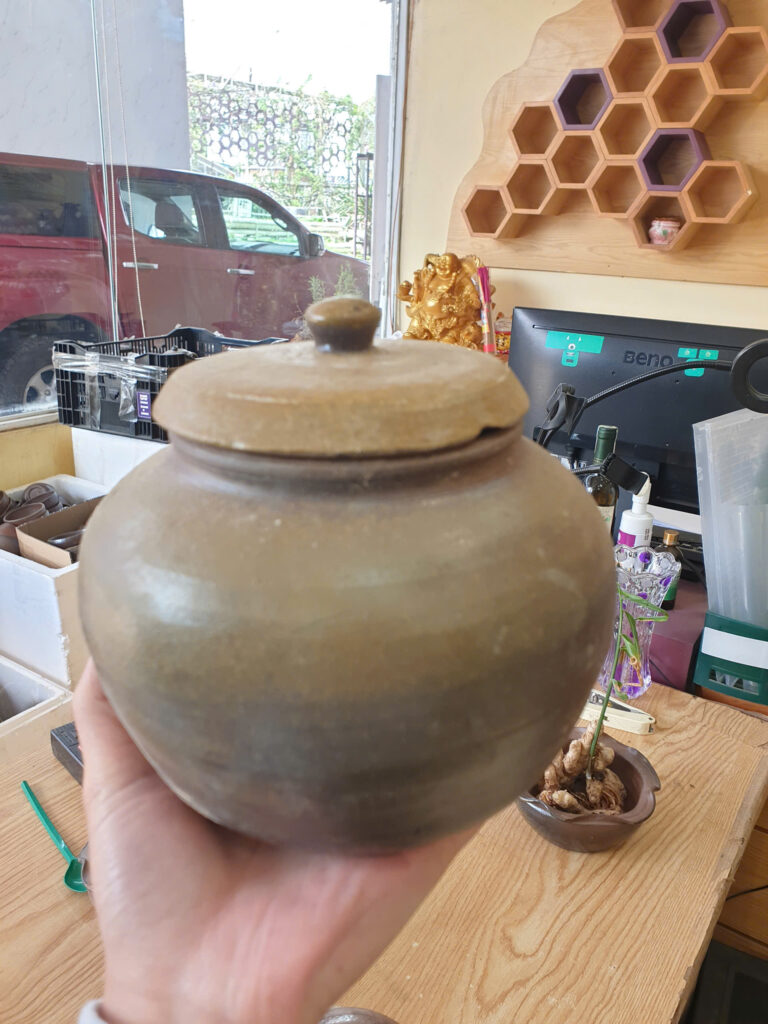 GỐM SÀNH - TRỞ VỀ VỚI ĐẤT MẸ Hũ sành tròn 1 lít đỏ 110k-14