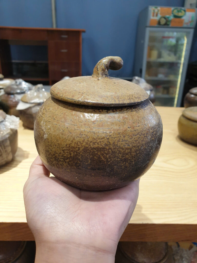 GỐM SÀNH - TRỞ VỀ VỚI ĐẤT MẸ Hũ 500ml hoả biến vàng -14l hoả biến vàng -14