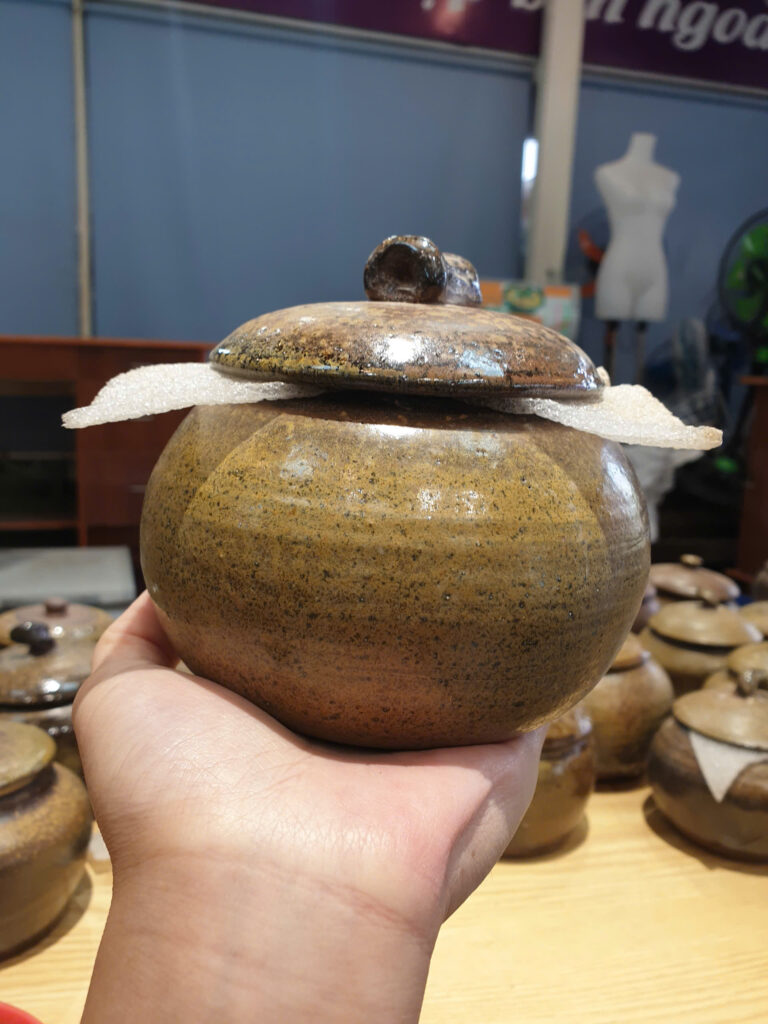 GỐM SÀNH - TRỞ VỀ VỚI ĐẤT MẸ Hũ 500ml hoả biến vàng -15